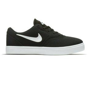 Nike SB Check Canvas GS Black White Kids Skate Sneakers 905373 003
